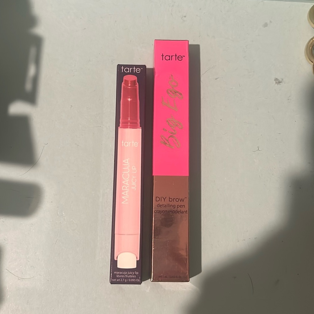 TARTE Sketch & Set Big Ego Brow Pencil & Maracuja Juicy Lip Balm